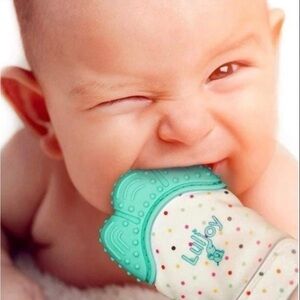 Baby Teething Mitten (2) -Free shipping- New